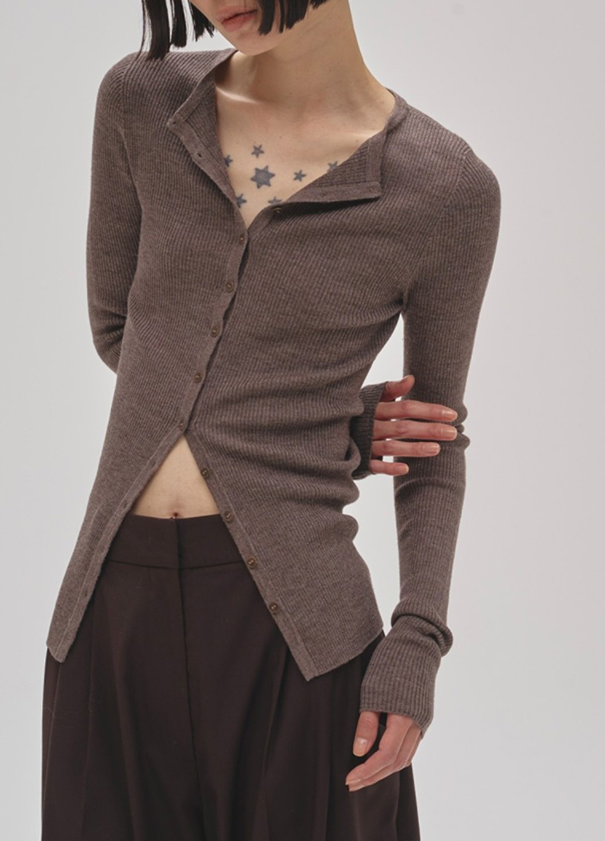 蠶絲混紡針織上衣